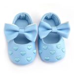 Newborn Cute Blue Leather Shoes ,Blue Leather Shoes
