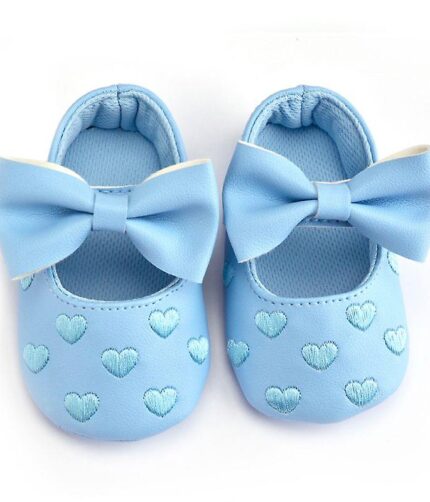 Newborn Cute Blue Leather Shoes ,Blue Leather Shoes