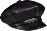 Punk Black Leather Cap