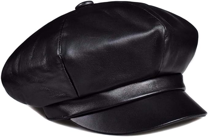 Leather Octagonal Cap