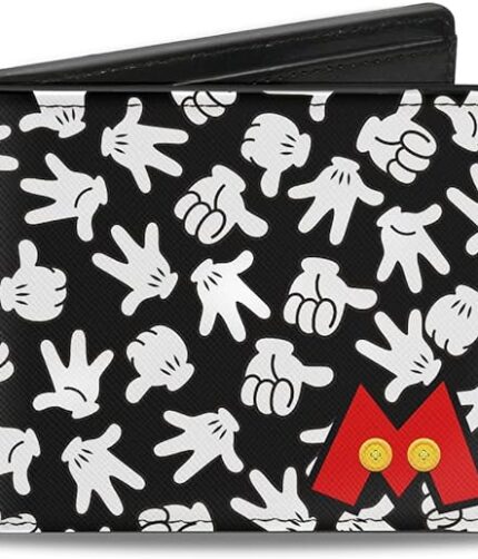 Mickey Mouse Hand Emoji Leather Wallet