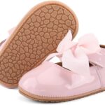 Soft Sole Baby Pink Leather Shoes ,Pink Leather Shoes