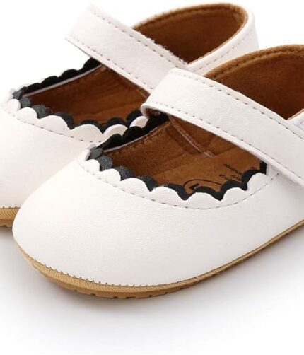 Soft Sole Baby Cream Leather Shoes ,Cream Leather Shoes