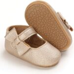 Gold Leather Shoes ,Soft Sole Baby Gold Leather Shoes