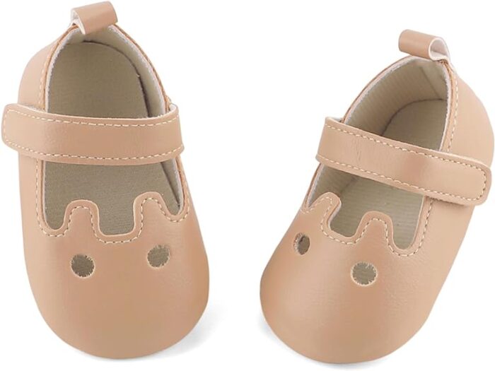 Soft Sole Baby Peach Leather Shoes ,Peach Leather Shoes