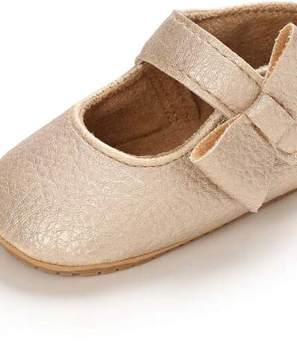 Gold Leather Shoes ,Soft Sole Baby Gold Leather Shoes