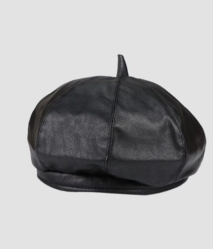 Black Leather Cap Berets