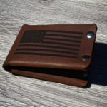 American Flag Bi-Fold Leather Wallet