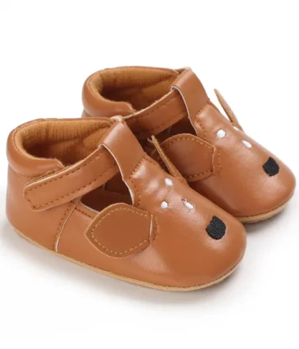 New Winter Tan Leather Baby Shoes , Tan Leather Baby Shoes