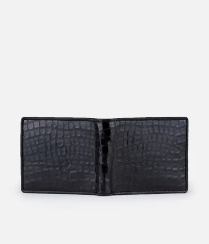 Black Croco Leather Card Wallet