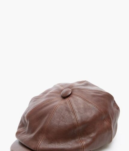 OUTLAW 8 PANEL RIDER LEATHER CAP