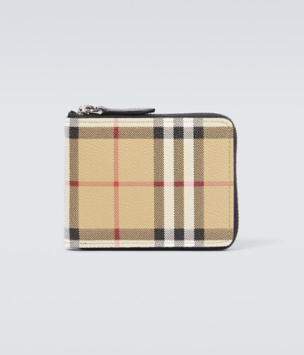 Vintage Check Leather Wallet