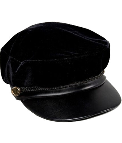 Leather Caps With Featuring Velvet