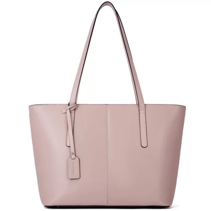 Women Pink Handbag Genuine Leather