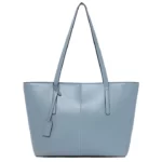 Women Blue Handbag Genuine Leather