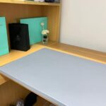 Grey Desk Mat with Edge Protector