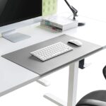Grey Desk Mat with Edge Protector