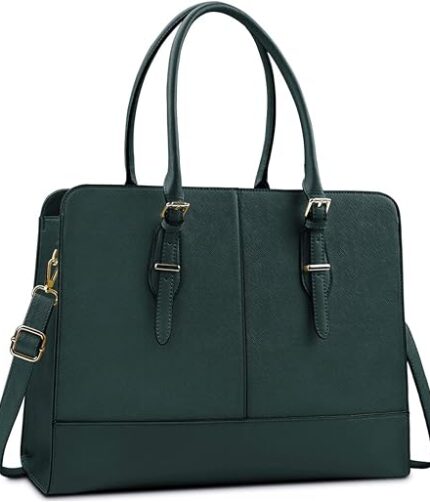 Green Leather Office Laptop bag