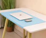 Blue Desk Mat with Edge Protector