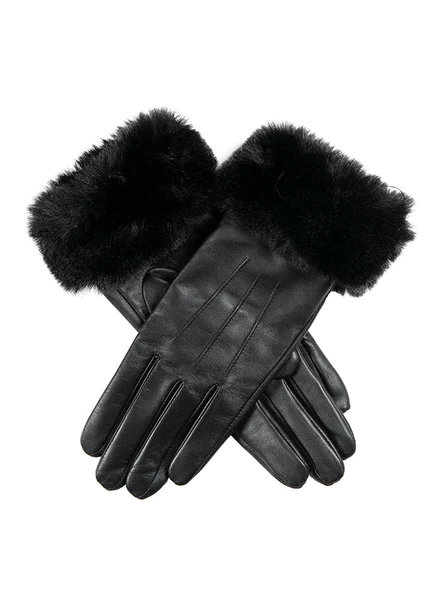 Touchscreen Brown Leather Gloves