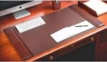 Chocolate Brown Leather Desk Pad