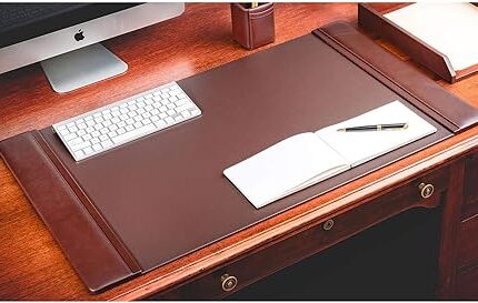 Chocolate Brown Leather Desk Pad