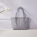 Women Grey Handbag Genuine Leather