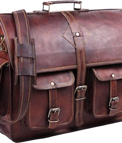 Step into enduring style with the Timeless Appeal: Vintage Leather Laptop Bag for Men – a fusion of vintage leather charm
