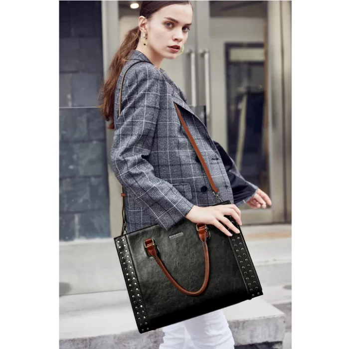 Timeless Black Leather Designer Handbag