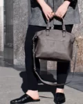 Lady Grey Leather Handbags