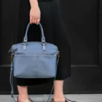 Lady Blue Leather Handbags