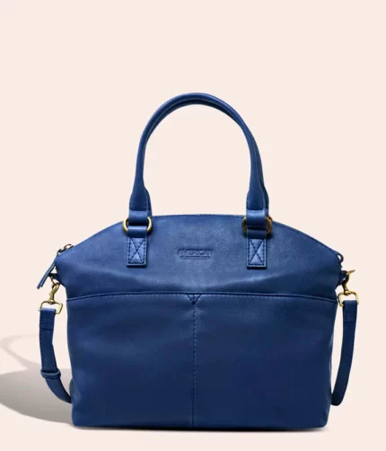 Lady Dark Blue Leather Handbags