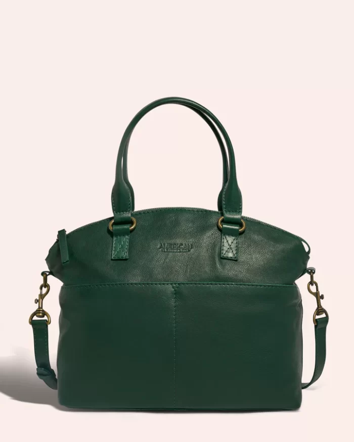 Lady Dark Green Leather Handbags