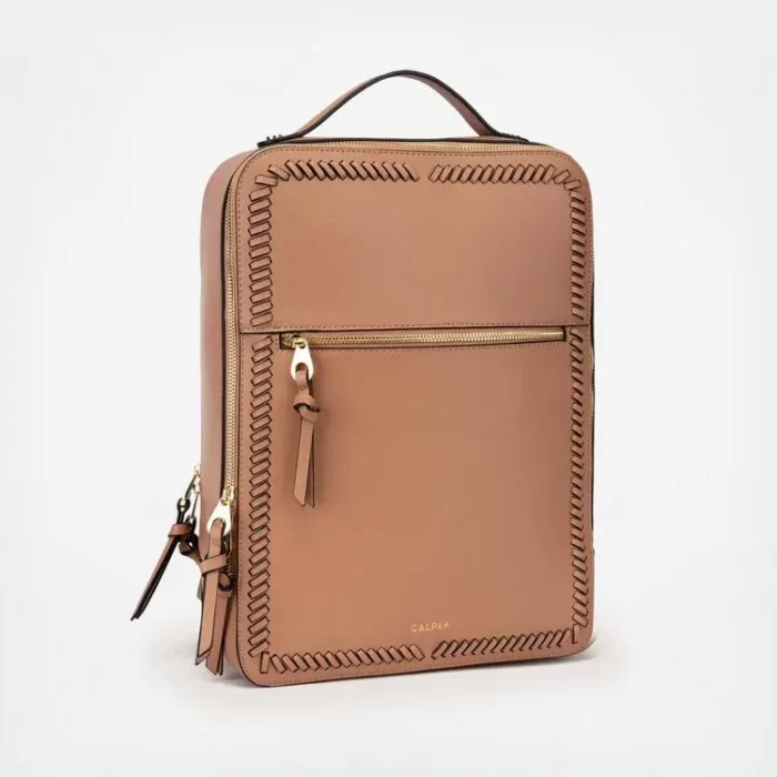 Brown Leather Laptop Backpack
