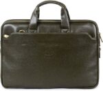 Mini Laptop Olive Leather Bag