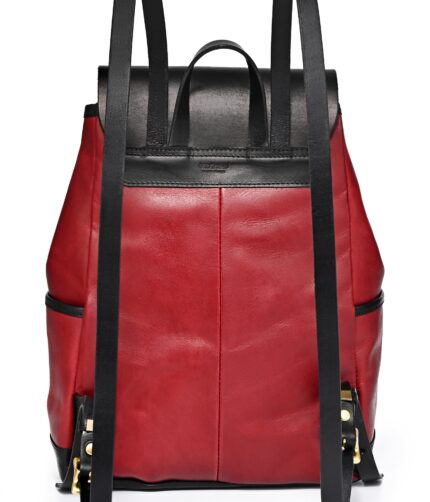 Two Tone Leather Backpack