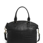 Casual Black Croco Leather Handbags