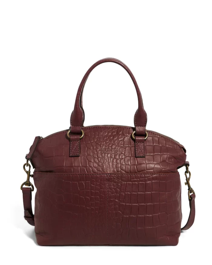 Casual Brown Croco Leather Handbags