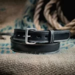 The Premier Black Leather Belt