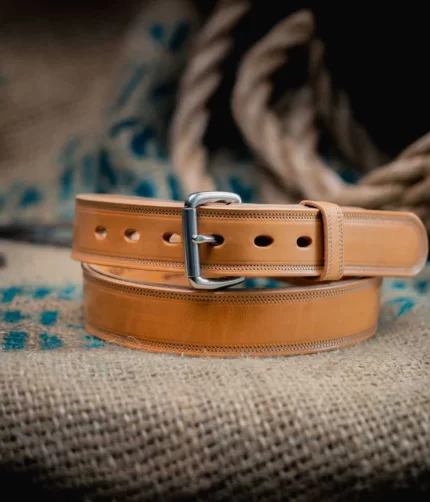 The Premier Tan Leather Belt