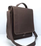 Office Mini Laptop Brown Leather Bag