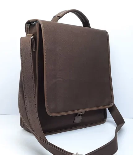 Office Mini Laptop Brown Leather Bag