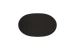 Leather Royal Black Round Desk Pad