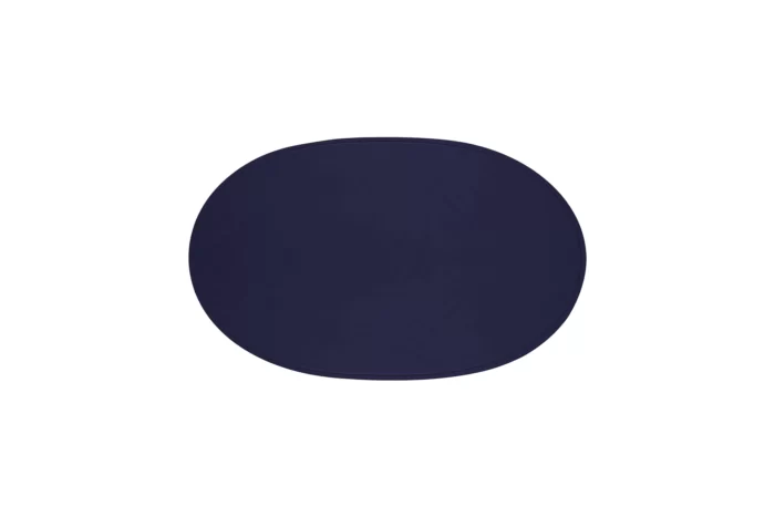 Leather Navy Blue Round Desk Pad