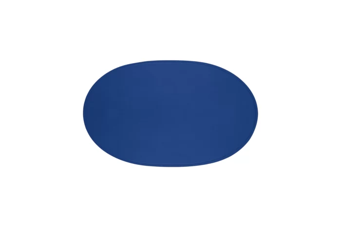 Leather Royal Blue Round Desk Pad