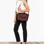 Brown Alligator Leather Handbags