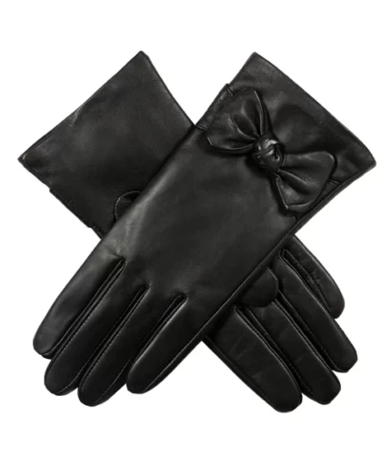 Touchscreen Black Leather Gloves