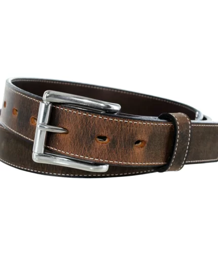 Wyoming Bison Leather Belt Lined