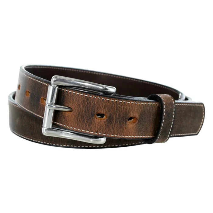 Wyoming Bison Leather Belt Lined