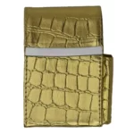Croco Golden Leather Cigarettes Case